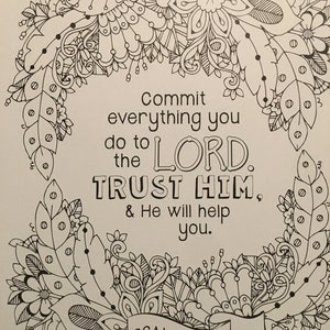 Christian Printable Coloring Pages Instant Download Big Print ...