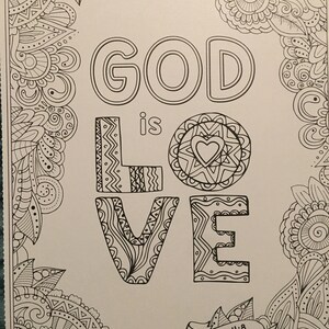 Christian Printable Coloring Pages Instant Download Big Print ...