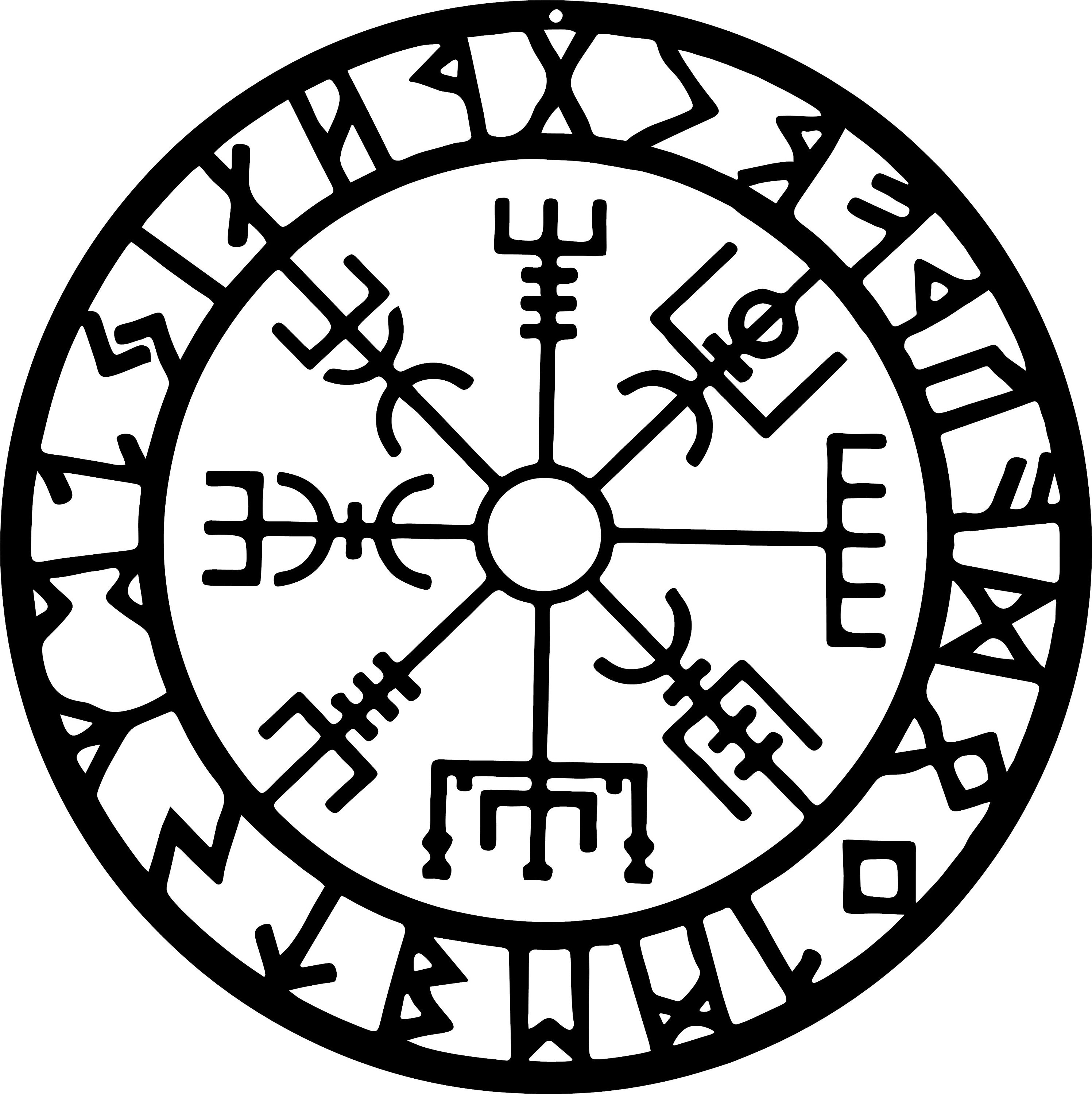 Vegvisir Viking Compass Window Decal — Round Top Decal Co.
