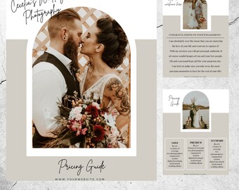 Photography Wedding Pricing Guide Welcome Guide Canva Template