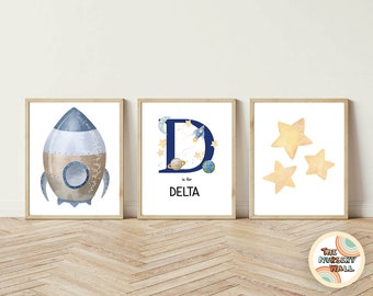 Custom Printable Name Wall Art Print | Space Nursery Decor | Kids Room Wall Art | Outer Space Baby Printable | **DIGITAL DOWNLOAD**