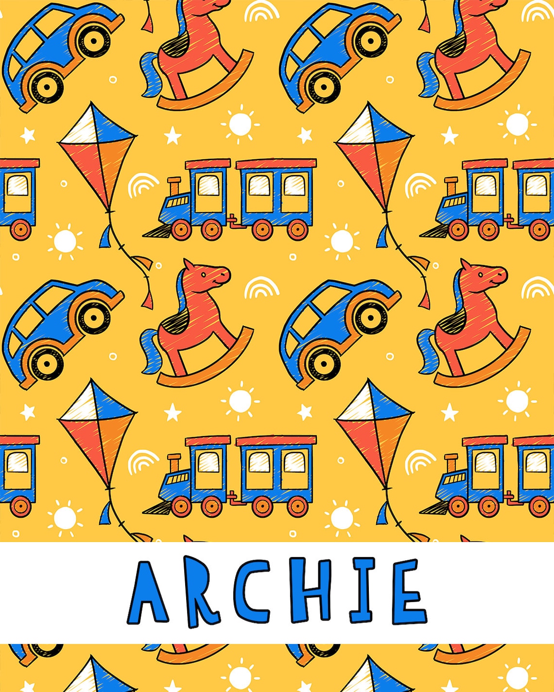 Custom Printable Name Wall Art Print Toys Nursery Decor Kids Toddler