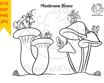 Download Fairy House Silhouette Etsy