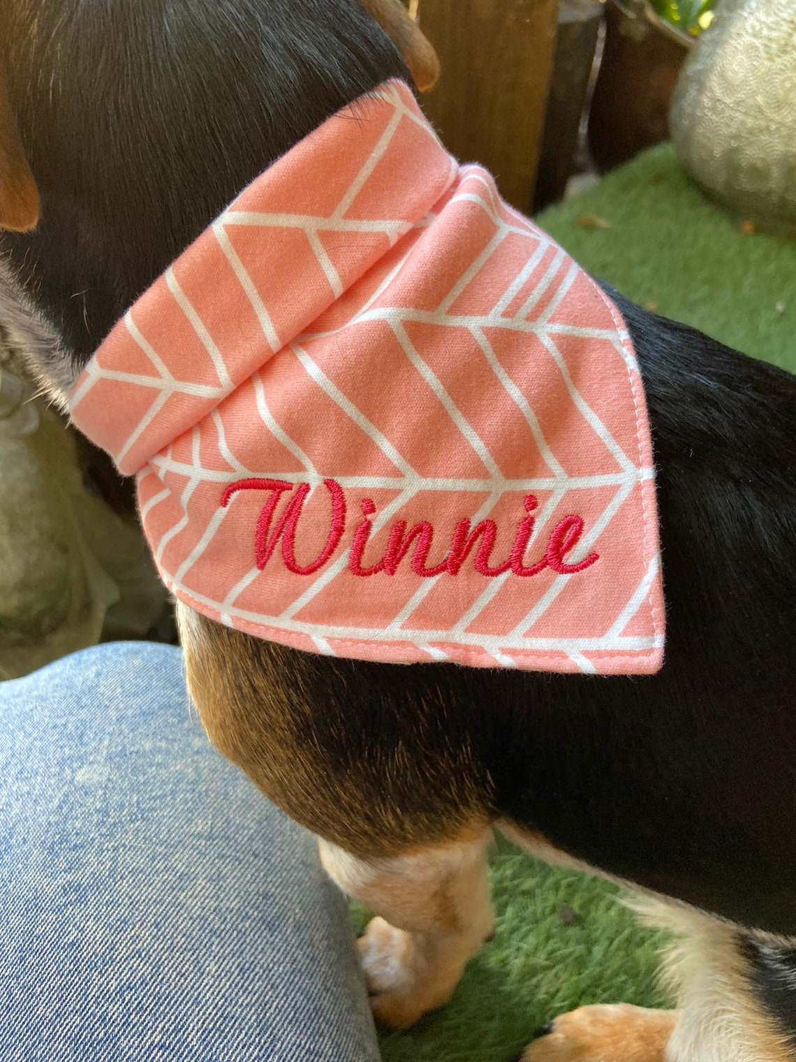 Embroidered Dog Bandana 4 designs to choose Accessories | Etsy