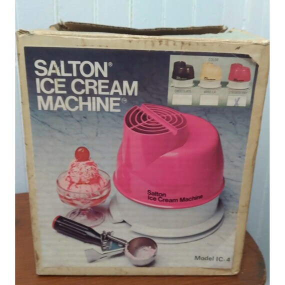 Vintage Salton Ice Cream Maker IC4 Electric Strawberry Color Etsy