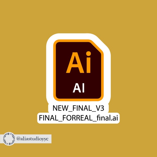 Final Illustrator File Sticker for Graphic Designers