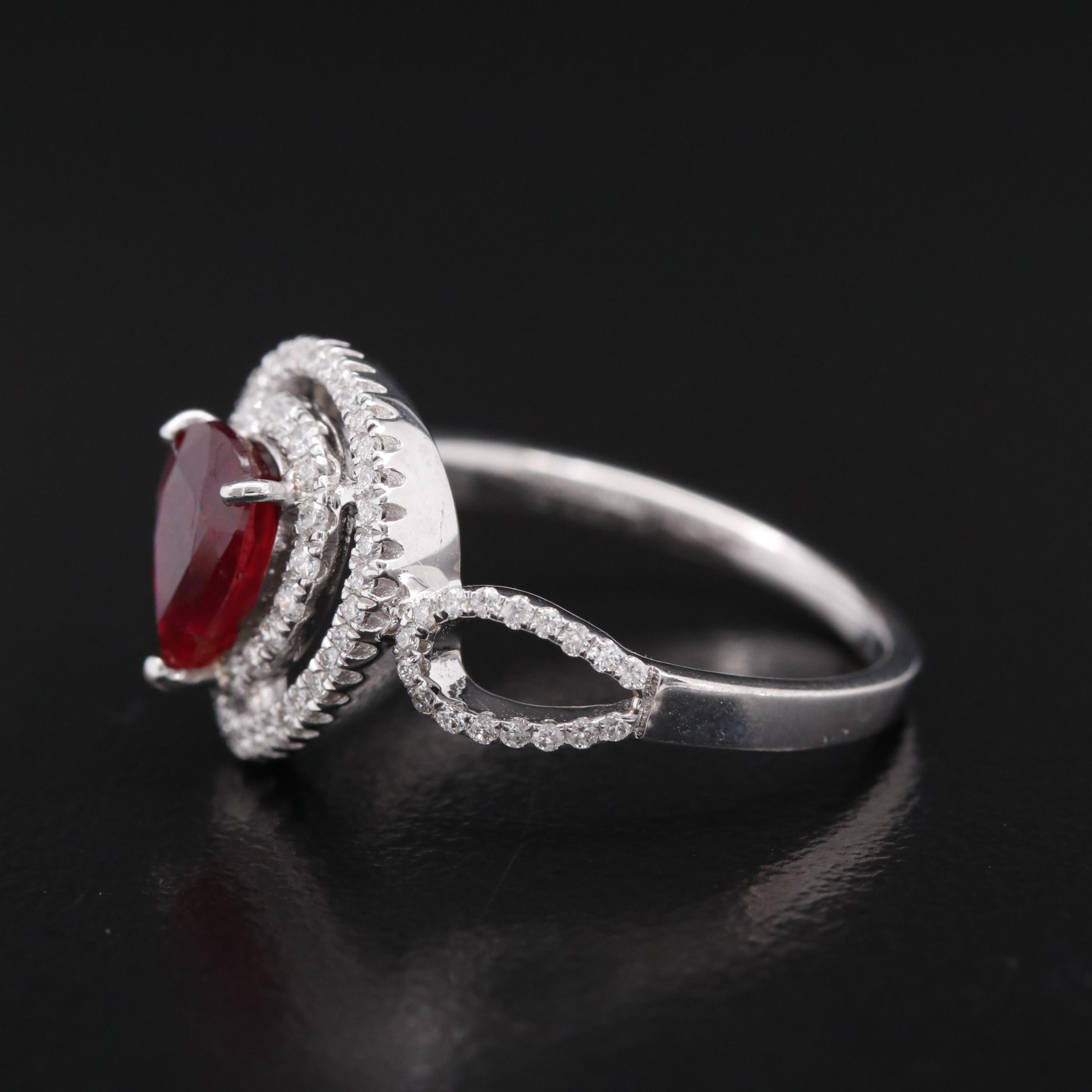 Antique Ruby Engagement Ring 14K Gold Ruby Wedding Ring Art | Etsy UK