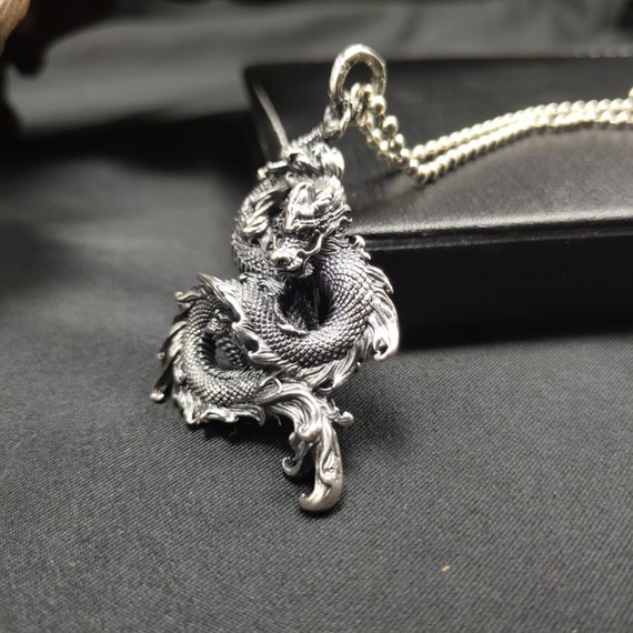 925 Sterling Silver Flying Dragon Pendants Men s Necklace Pendant
