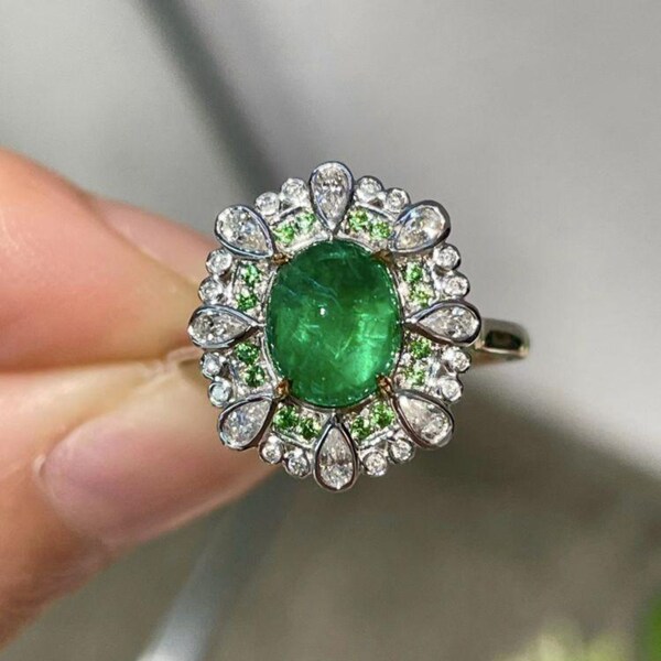 Antique Emerald Ring - Etsy