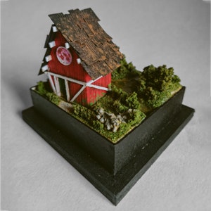 River house Diorama | epoxy miniature | miniature terrain | fantasy miniature | mystery house diorama