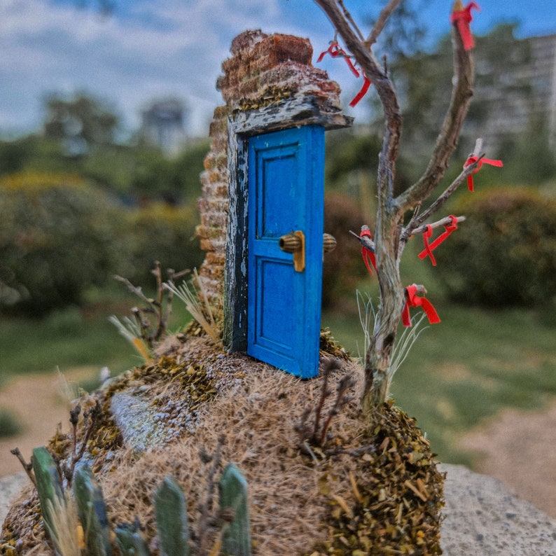 Miniature Door Diorama Abandoned Door Old House Part House Fro the Past Miniature Door Diorama Abandoned Door Old House Part House Fro the Past