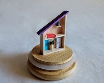 Miniature Victorian Dollhouse Diorama: Micro Tiny House Gift