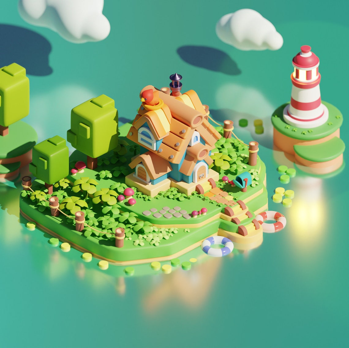 Fantasy Diorama STL Printable Diorama Blender Model 8k 3D Prints