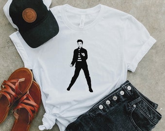 Minimalist Elvis Presley T-Shirt: Soft Rock Music Tee
