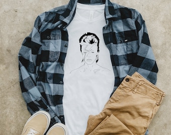 David Bowie T-Shirt: Ziggy Stardust, Minimalist Music Tee
