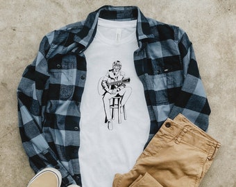 John Denver T-Shirt: Folk Singer Minimalist Design