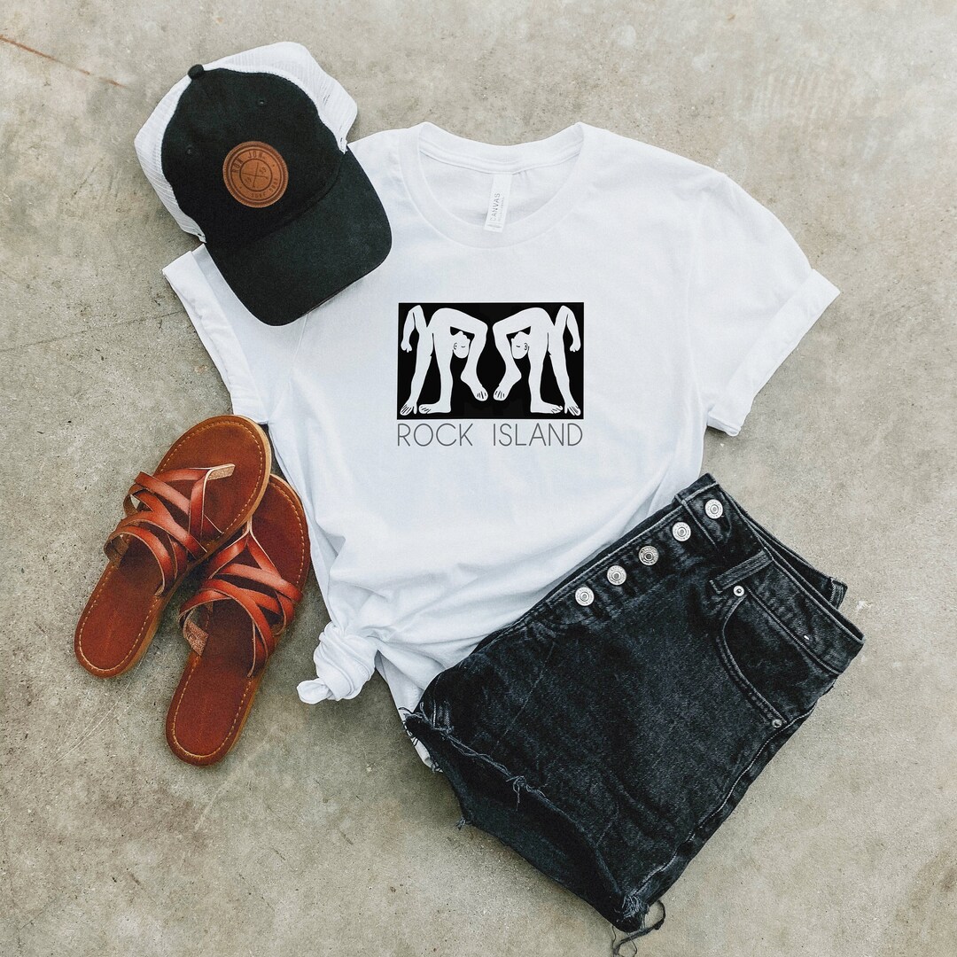 Rock Island Tshirt/soft/denver Dance Club/simple/minimalist/rock