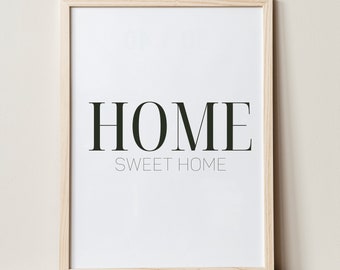 Home Sweet Home Wall Art | Home Decor Wall Art | Living Room Wall Art | Bedroom Wall Art | Digital Download Wall Prints | Gift For Her