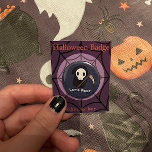Darling Death ‘Let’s Rest’ grim reaper badge