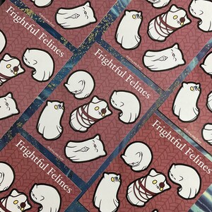 Frightful Felines sticker sheet