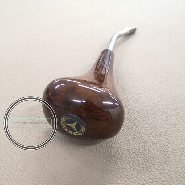 Mercedes shift knob for w124 walnut for automatic burlwood with logo