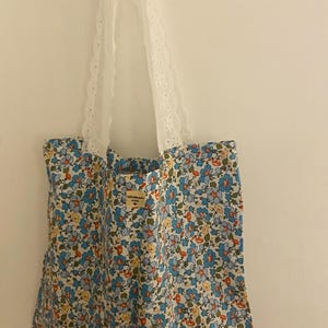 Liberty summer tote bag Liberty tote bag Floral tote bag Handmade flower bag - Vintage bag Bolso Vintage floral bag Large Liberty bag