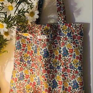 Liberty summer tote bag Liberty tote bag Floral tote bag Handmade flower bag - Vintage bag Bolso Vintage floral bag Large Liberty bag