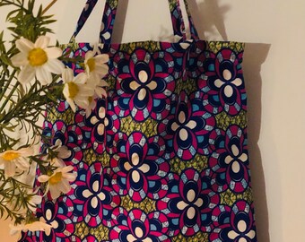 Bolso de mano cera verano Totebag libertad bolso de mano de cera hecho a mano - bolso vintage bolso floral vintage bolsa de cera grande