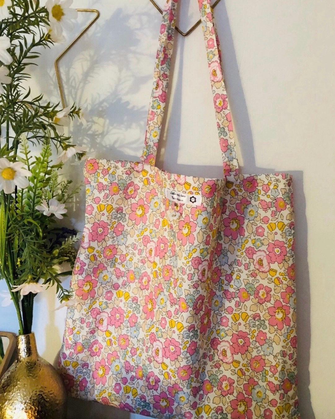 Liberty summer tote bag Liberty tote bag Floral tote bag Handmade flower bag - Vintage bag Bolso Vintage floral bag Large Liberty bag