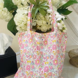 Liberty summer tote bag Liberty tote bag Floral tote bag Handmade flower bag - Vintage bag Bolso Vintage floral bag Large Liberty bag