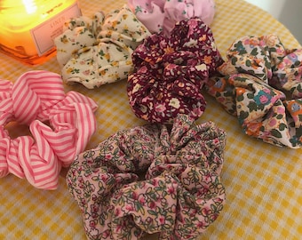 chouchou liberty chouchou bloem chouchou gingang handgemaakte scrunchies scrunchies bloem chouchou bloemen chouchou katoen scrunchie haar