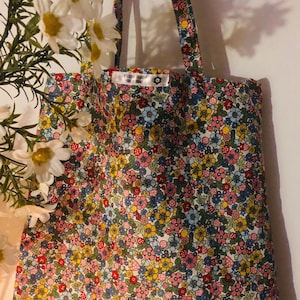 Liberty summer tote bag Liberty tote bag Floral tote bag Handmade flower bag - Vintage bag Bolso Vintage floral bag Large Liberty bag