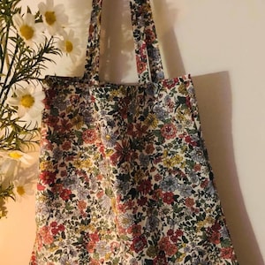 Liberty summer tote bag Liberty tote bag Floral tote bag Handmade flower bag - Vintage bag Bolso Vintage floral bag Large Liberty bag
