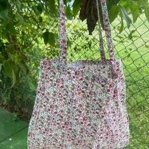 Tote bag liberty summer Totebag liberty floral tote bag. Bag flower. large women's tote bag