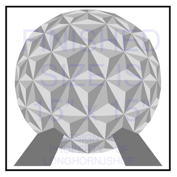 Geodesic Sphere Entrance Monument - Foundation Paper Piecing - DIGITAL PATTERN ONLY - 15"x15" size