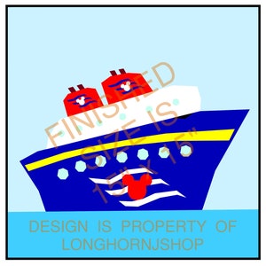 Magical Cruise Ship - Foundation Paper Piecing - DIGITALPATTERN ONLY - 15"x15" size