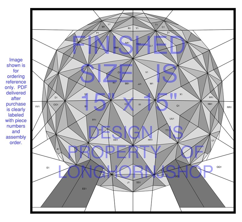 Geodesic Sphere Entrance Monument - Foundation Paper Piecing - DIGITAL ...