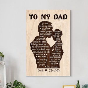 To My Dad, If I Could Give You One Thing In Life Canvas, Personalized Gift For Dad From Daughter, Birthday Gift For Dad, Home Decor, Papa