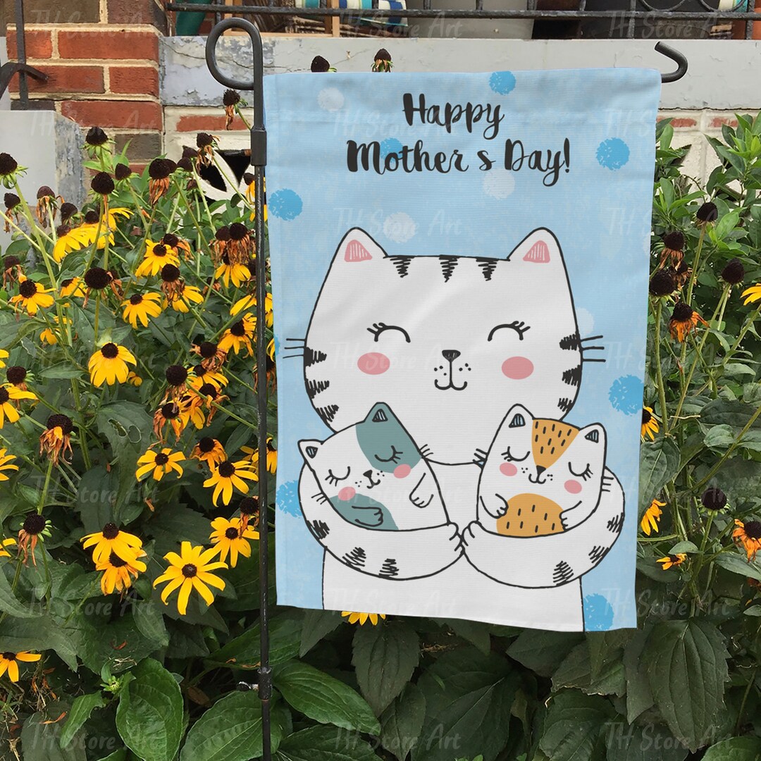 Happy Mother's Day Cats Flag, Happy Mother Day, Happy Mother's Day Yard ...