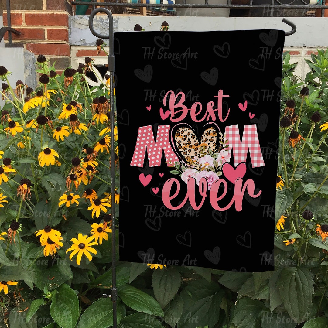 Best Mom Ever quote for Happy Mother 's Day poster card template design with modern calligraphy