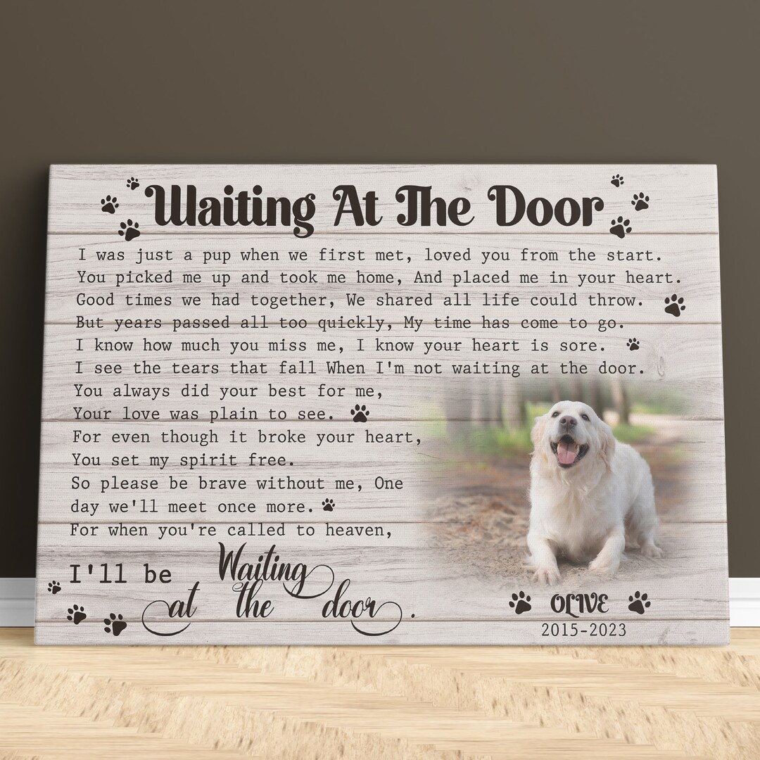 Loss of Dog Memorial Passing Gift, Pet Loss Frame Portrait, Photo ...