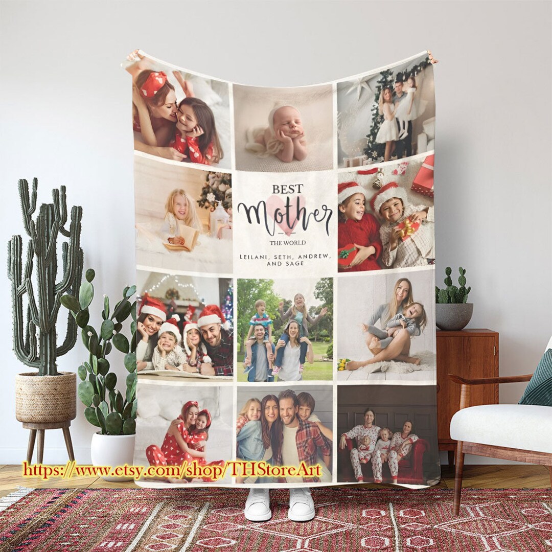 Best Mom in the World Personalized Blanket, Personalized Name Blanket