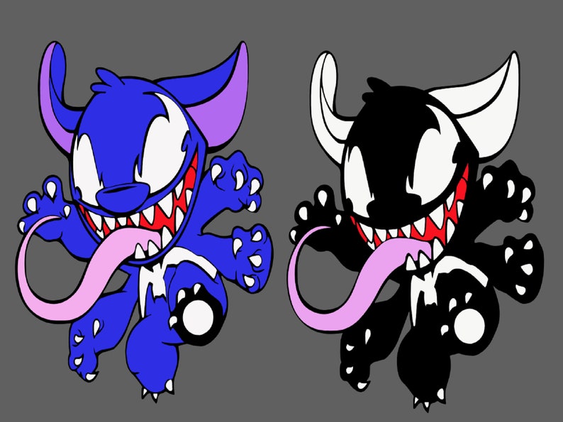 Stitch Venom SVG Etsy UK