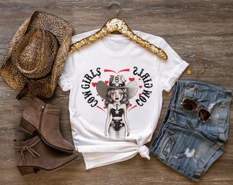 Valentine's Day Cowgirls Love Tears Western Wear Country T-Shirt