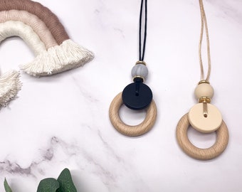 Eve Silicone Nursing / Breastfeeding Necklace Fiddle jewellery natural feeding beige baby shower gift mama neutral UK fiddle distraction