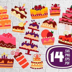 Geburtstag Kuchen Svg, Kuchen SVG Bundle, Geburtstagstorte SVG, Geburtstagstorte Clipart, Kuchen Scheiben Svg, Geburtstag Kuchen Clipart, Druckdatei, druckbare, Svg