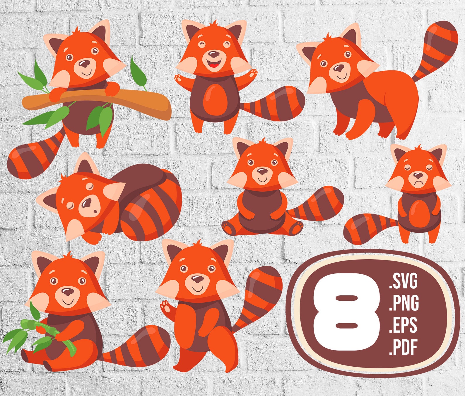 Red Panda Svg,cute Red Panda SVG, Baby Red Panda Svg, Cute Animals Svg ...