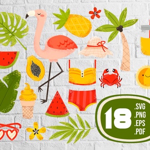 Doodle summer svg,Summer doodle svg, flamingo svg, Doodle svg, Doodle summer svg, Vacation doodle svg,palm tree svg,print file,svg file