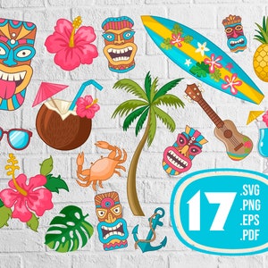 Hawaii svg,summer clipart, tropical clipart, beach clipart, hawaiian clipart, aloha clipart, surf clipart,palm tree svg,crab svg,print file