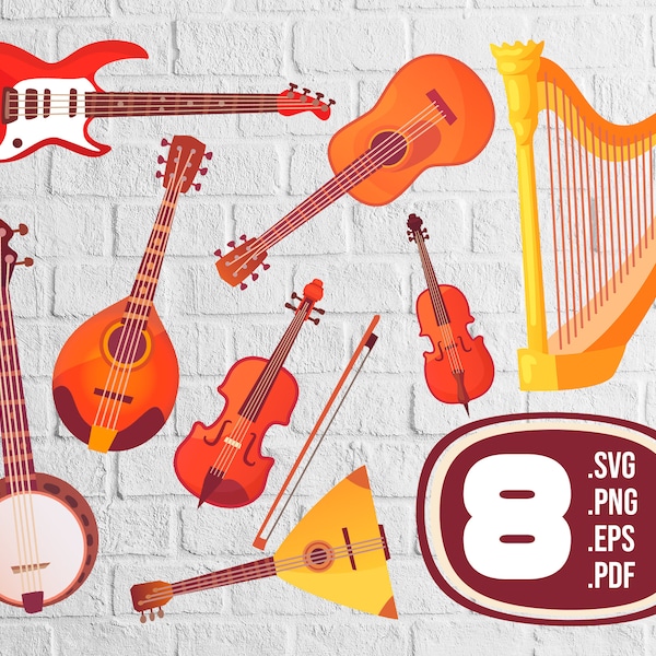 Stringed instruments svg, music instruments svg,Music Instruments Svg,Music Equipments Svg,orchestra svg,print file,printable, svg file,svg